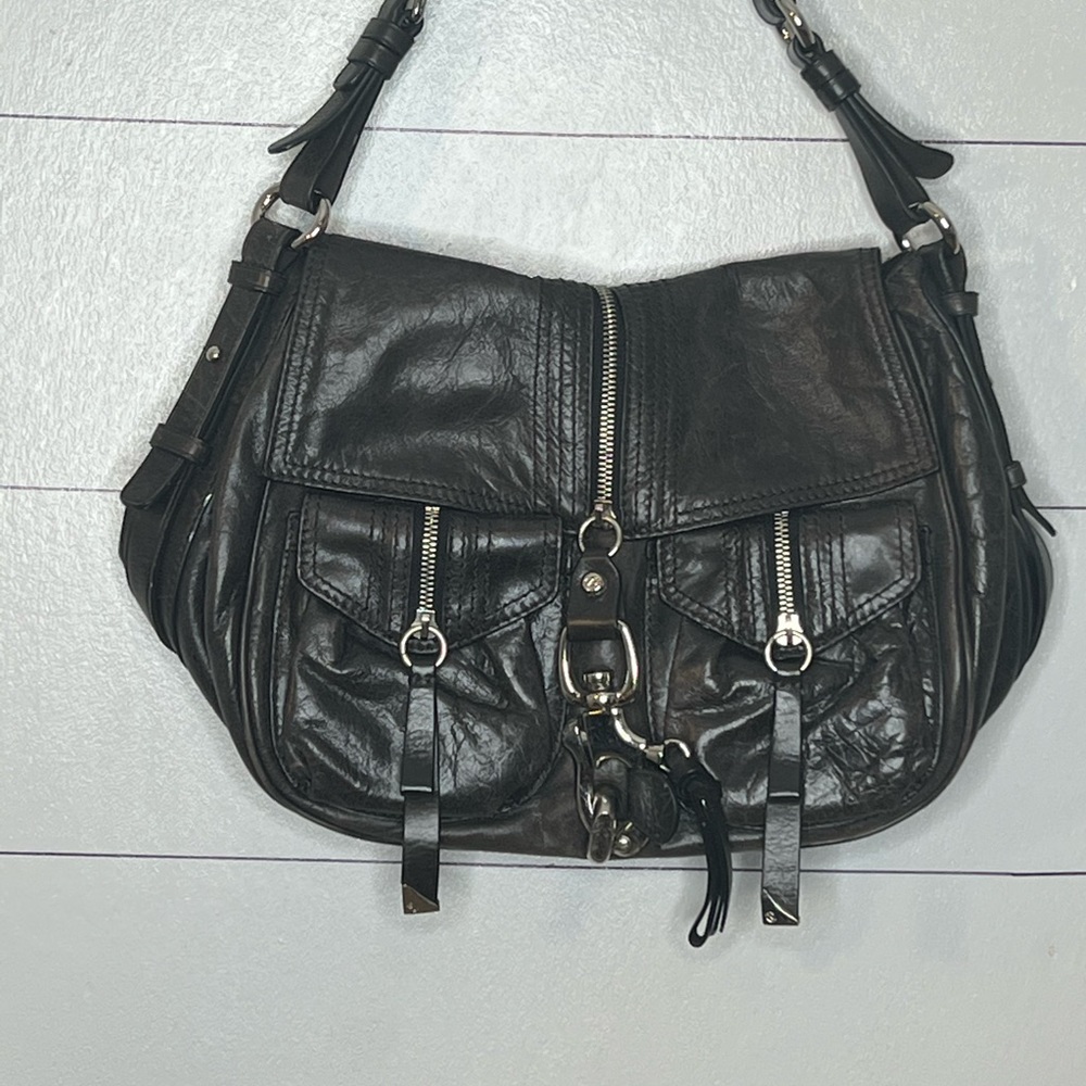 FRANCESCO BIASIA BROWN LEATHER BAG